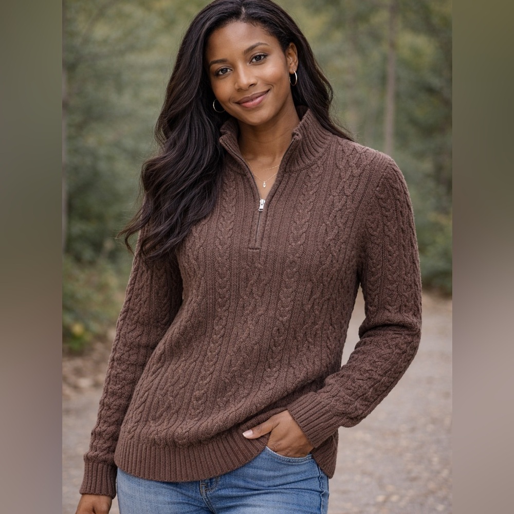 Croft & Barrow cable knit 1/4 zip